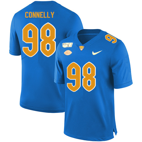 2019 Men #98 Will Connelly Pitt Panthers College Football Jerseys Sale-Royal - Click Image to Close